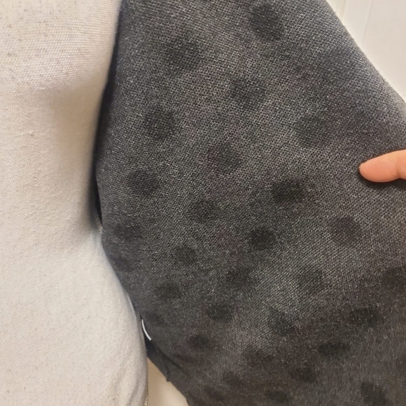 ELLE Gray & Black Polka Dot Open Front Cardigan XXL-14/16, Classic Comfy - Picture 4 of 10